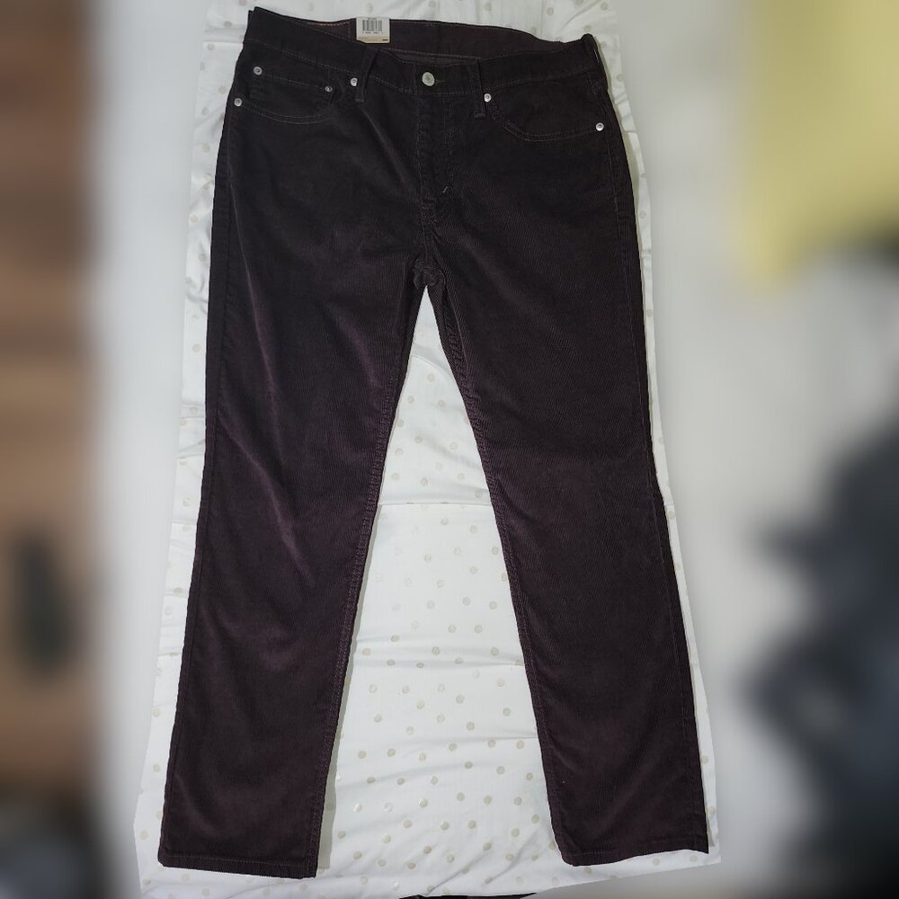 Levi's Men's 511 Slim Fit Corduroy Jeans Burgundy Red 34W x 30L IRREGULAR pair